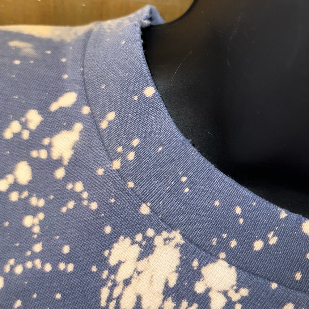 Planet Hollywood Vintage Disney Blue & Cream Splatter Short Sleeve Shirt Size XL - Picture 10 of 12